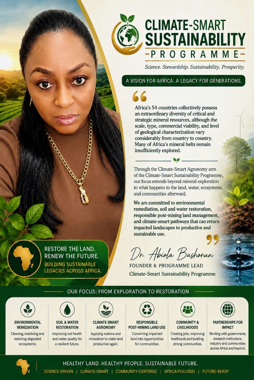 Beyond Extraction: Dr. Abiola Bashorun Pushes Climate-Smart Approach to Africa’s Mineral Development