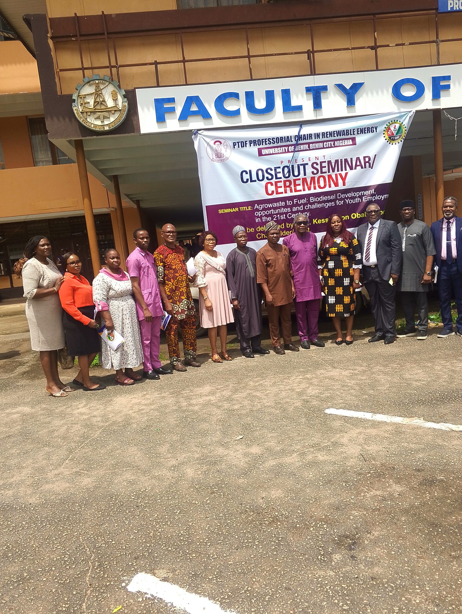 UNIBEN Pushes Waste-to-Biodiesel Drive for Youth Jobs, Cleaner Energy