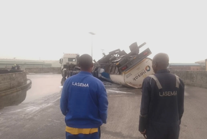 Lagos Averts Disaster as Ethanol Tanker Crashes on Bridge